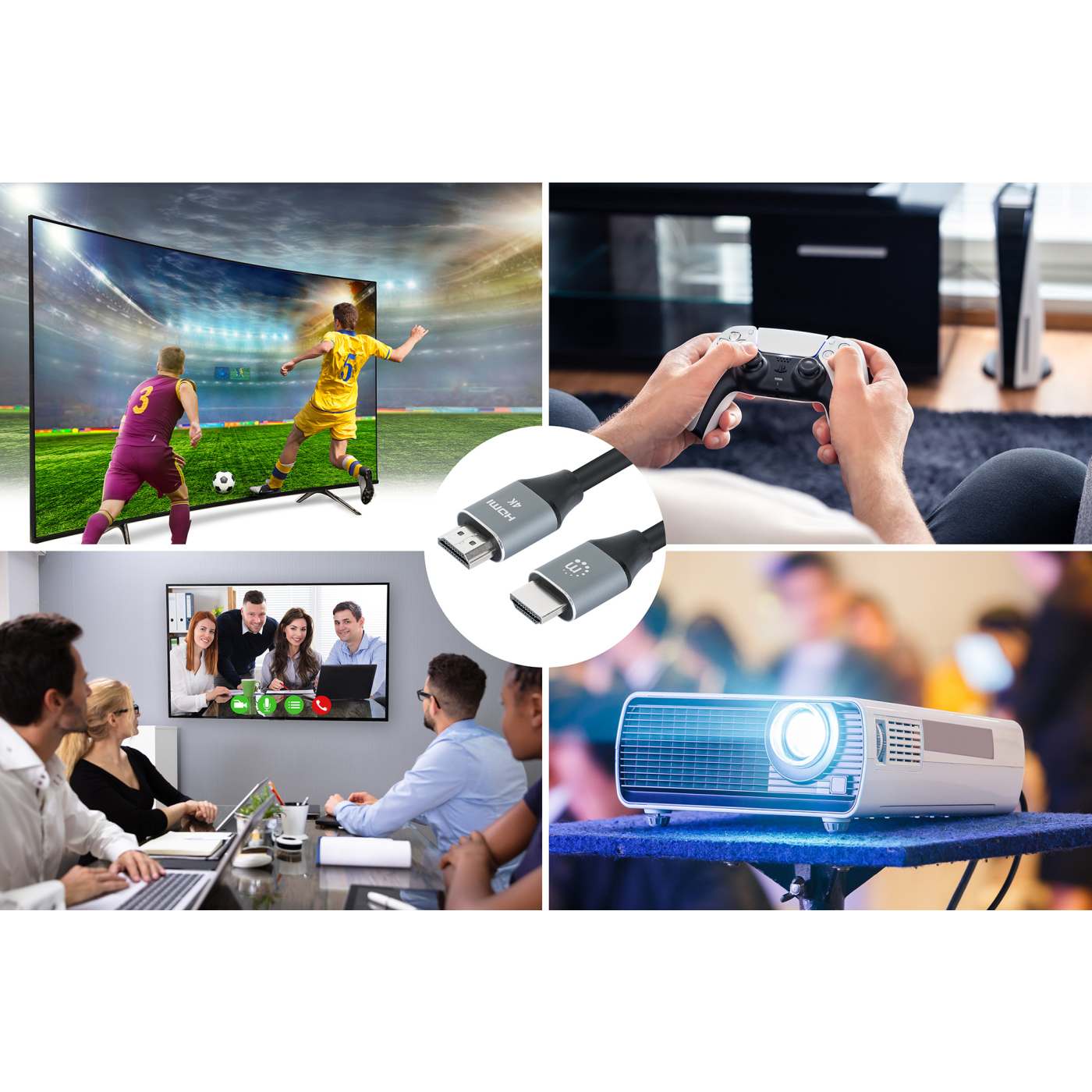 4K@30Hz High Speed HDMI Cable with Ethernet, 3 m Image 6