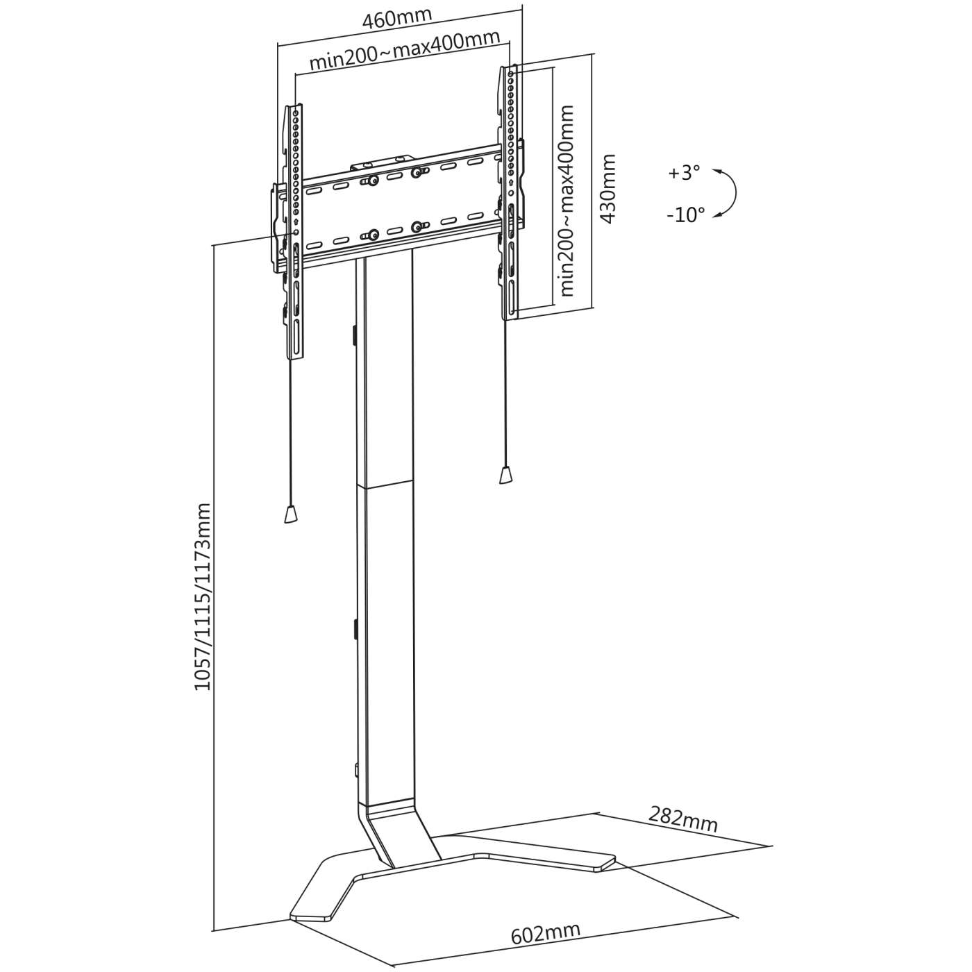 Ultra Slim TV Floor Standing Mount Image 15
