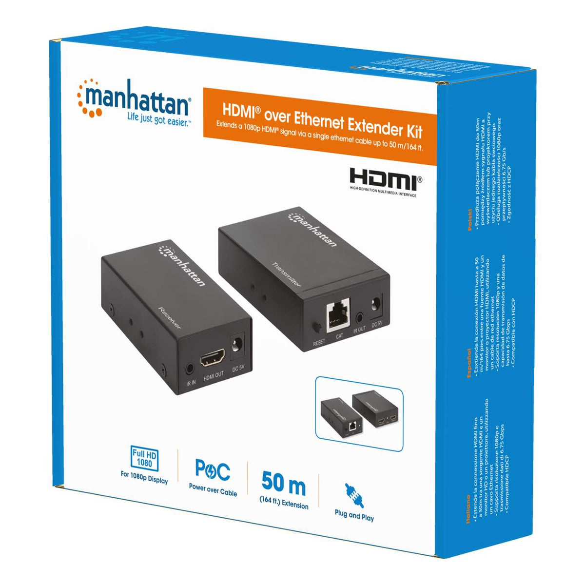 Træ Encyclopedia national flag Manhattan 1080p HDMI over Ethernet Extender Kit (207461)