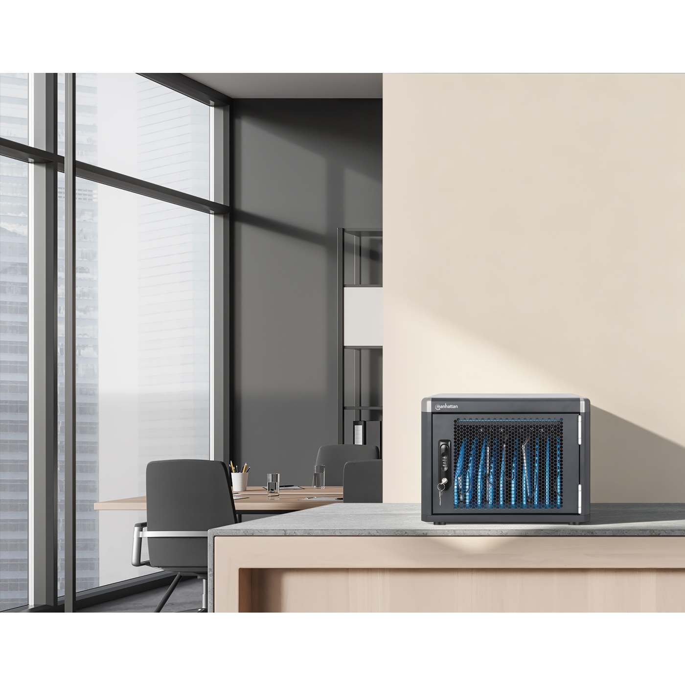 10-Port USB-C Desktop Charging Cabinet - 30W per Port Image 5