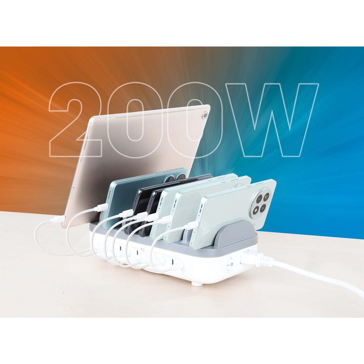 10-Port USB-C Power Delivery Charging Station - 20W per Port Image 7