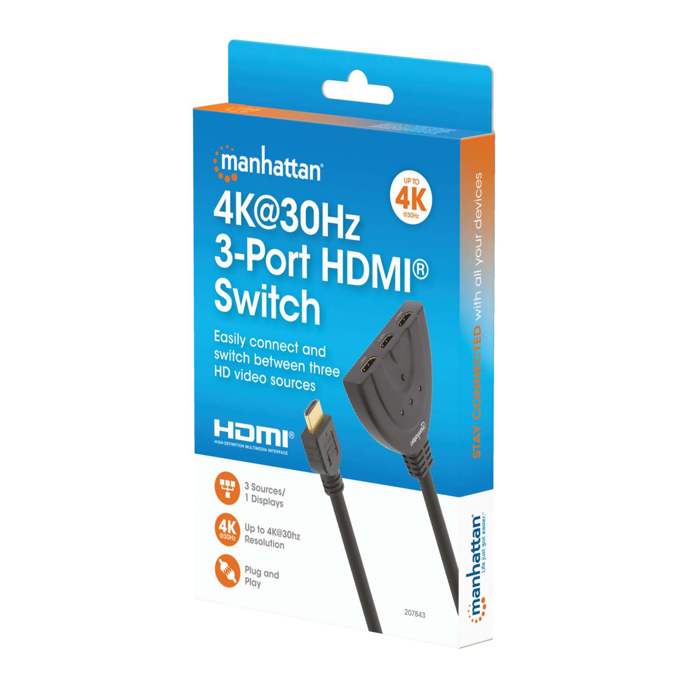 1080p 3-Port HDMI Switch Packaging Image 2