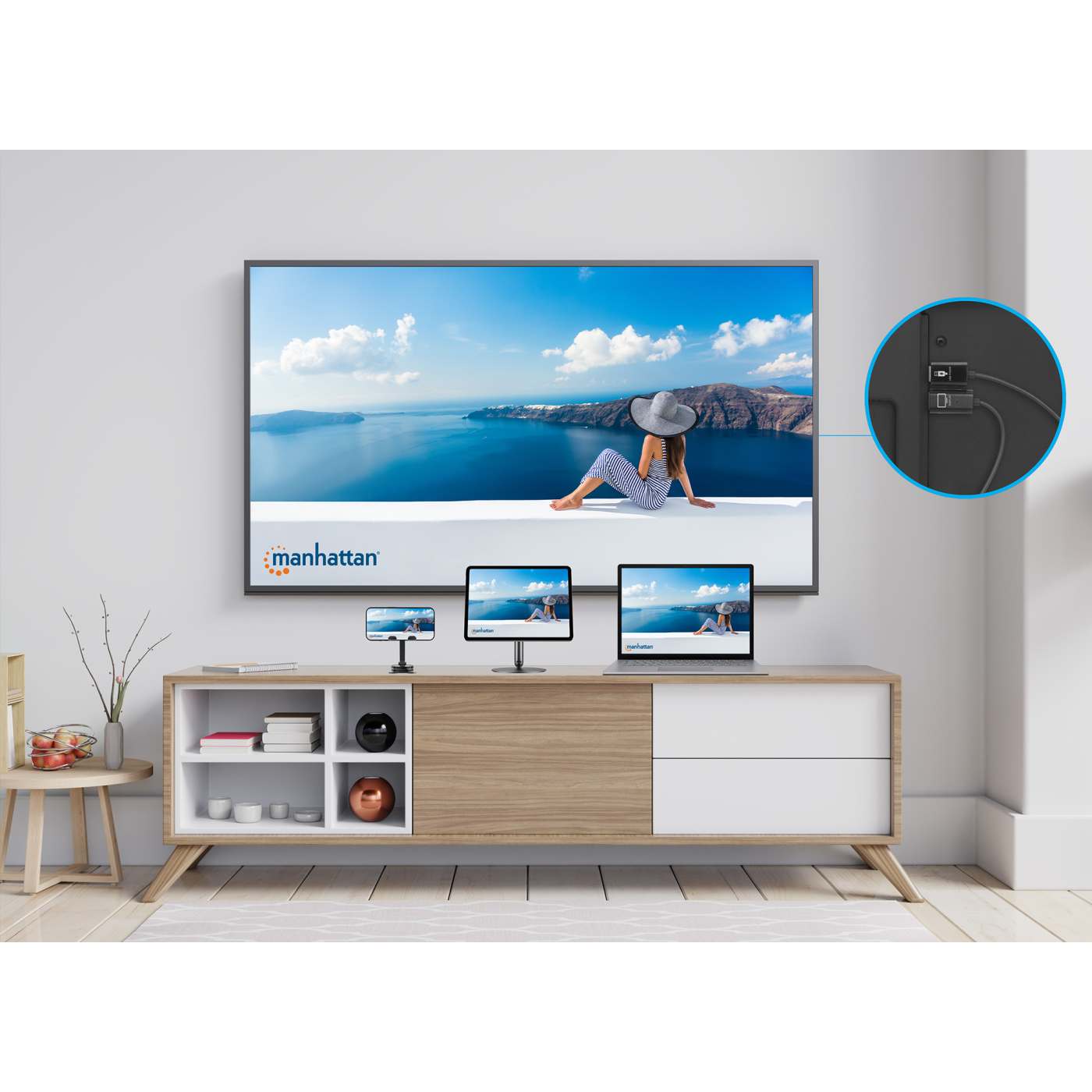 1080p Wireless HDMI Display Presentation Kit with USB-C Transmitter Image 5