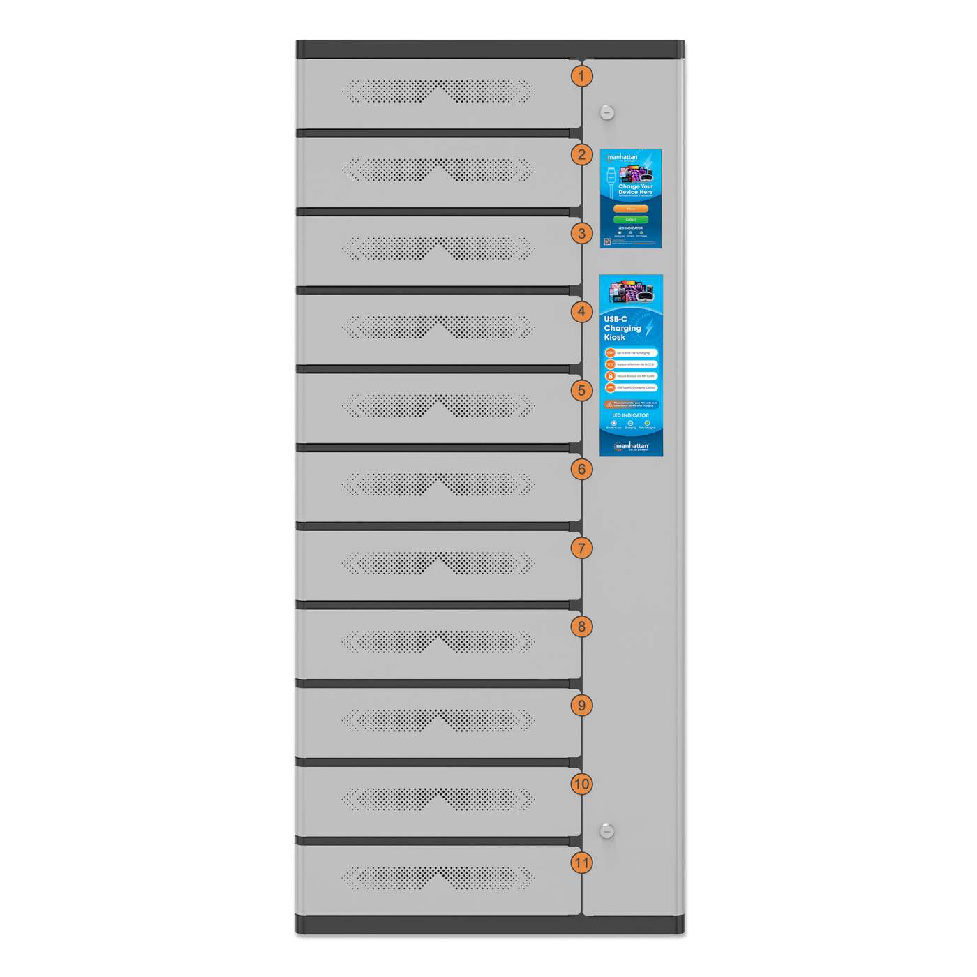 11-Compartment USB-C Charging Kiosk - 500 W Image 5