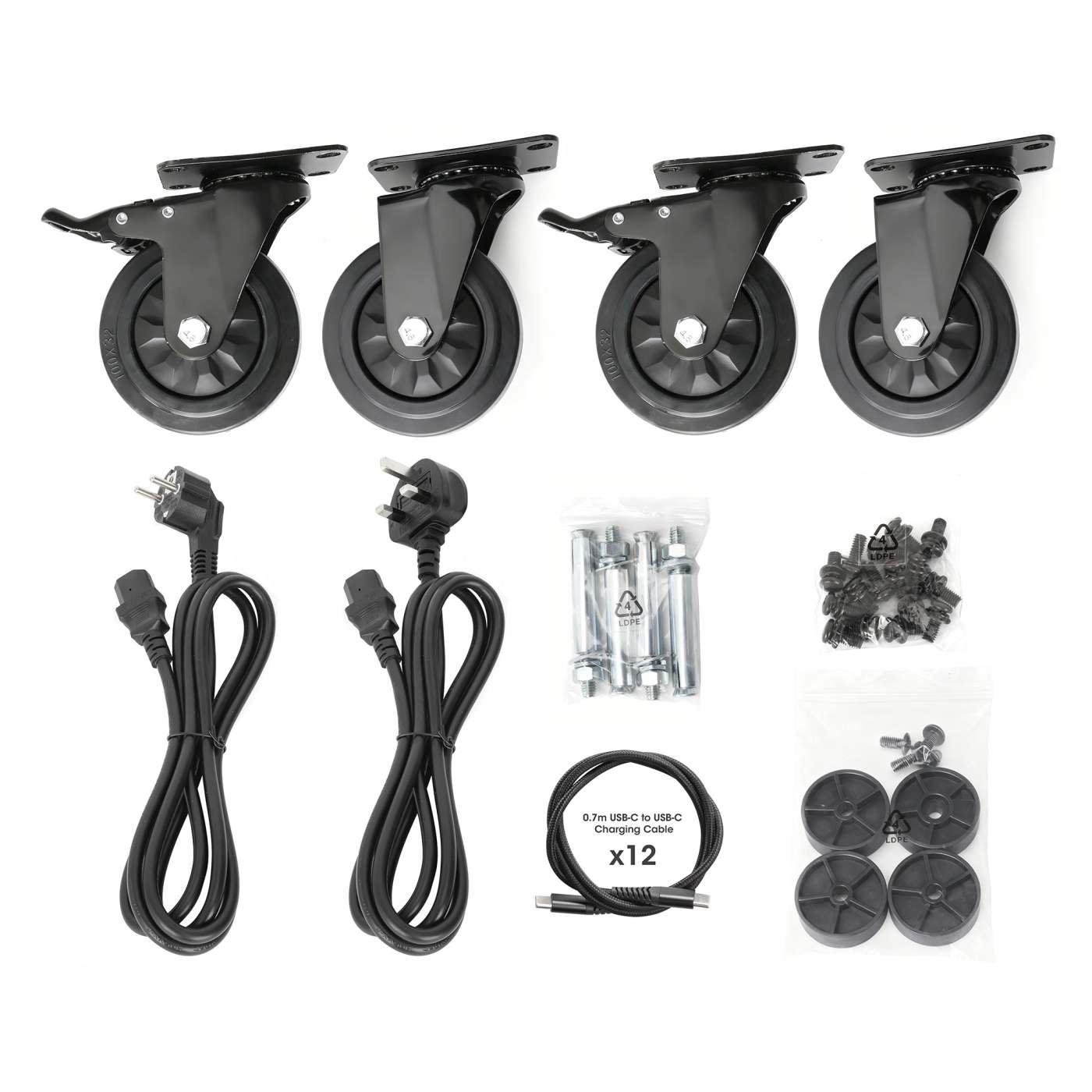 12-Port USB-C Desktop Charging Cabinet - 780 W Image 14