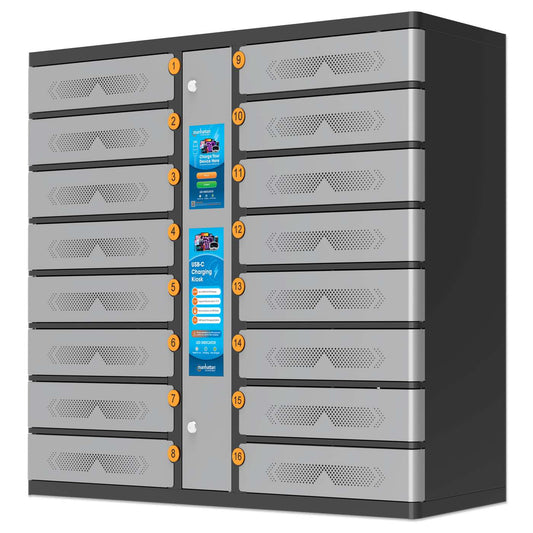 16-Compartment USB-C Charging Kiosk - 65W per Port Image 1
