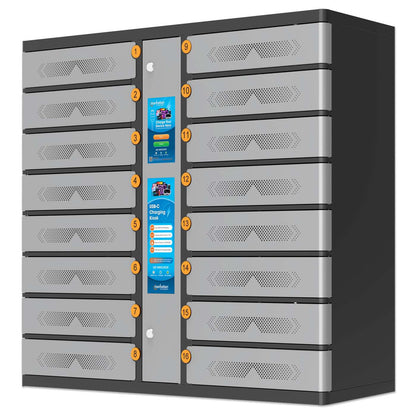 16-Compartment USB-C Charging Kiosk - 850 W Image 1