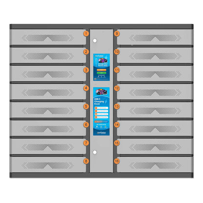 16-Compartment USB-C Charging Kiosk - 850 W Image 5