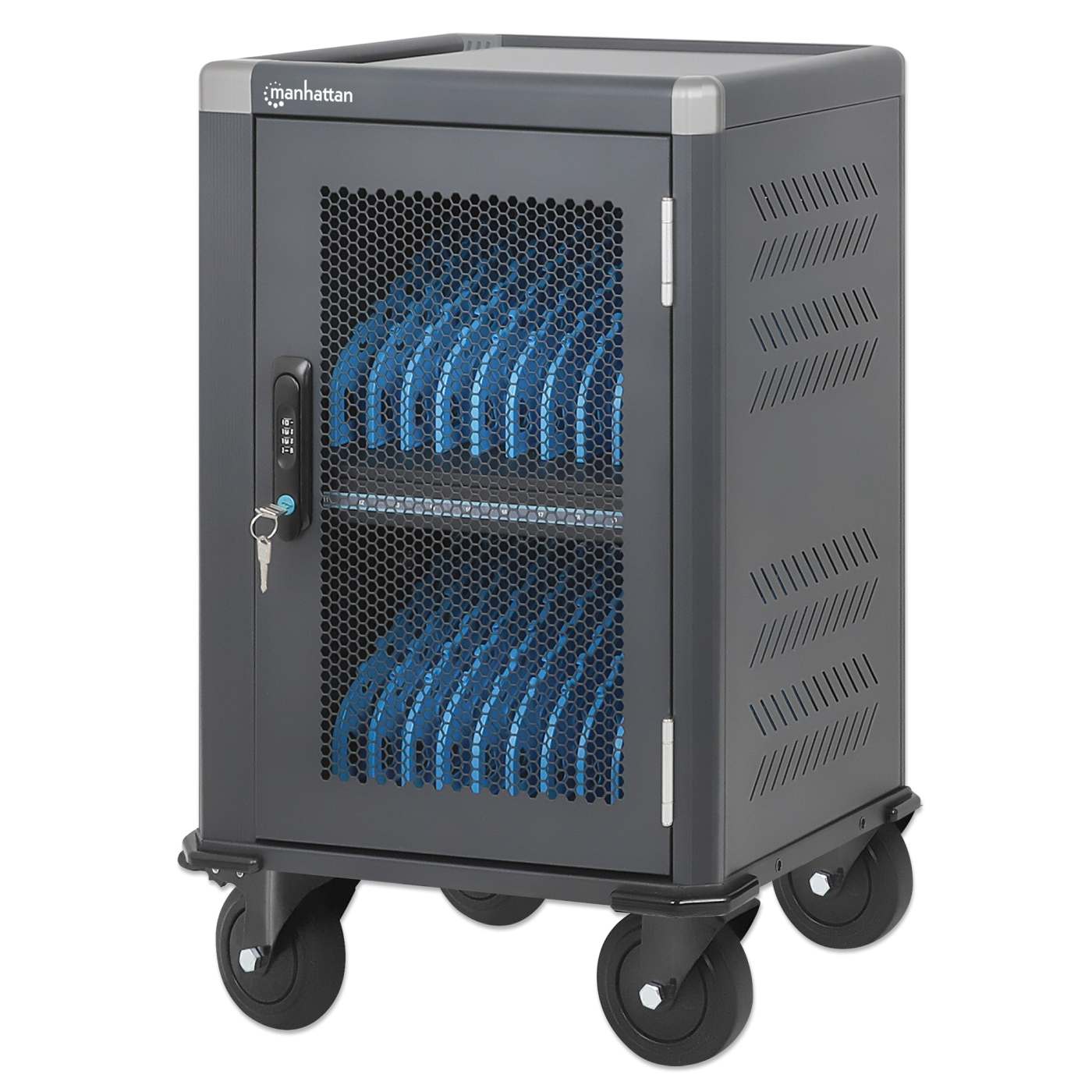 20-Port USB-C Charging Cart - 30W per Port Image 1