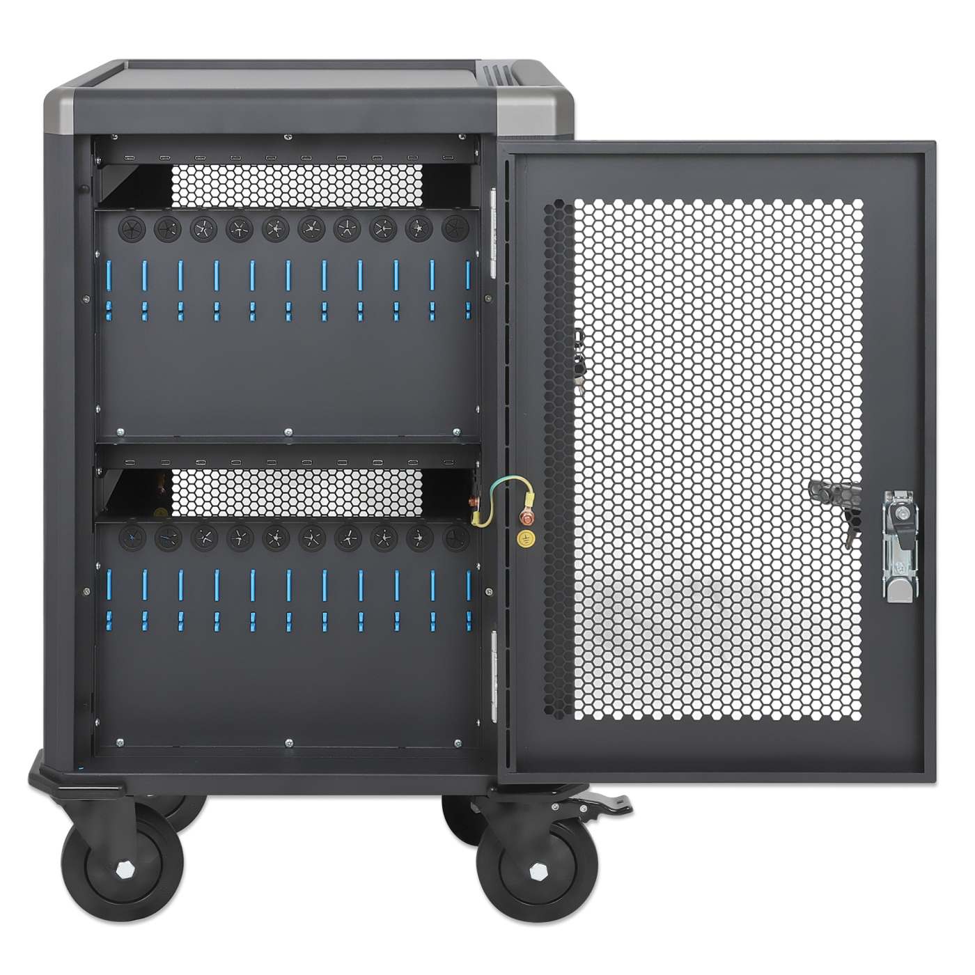 20-Port USB-C Charging Cart - 30W per Port Image 8