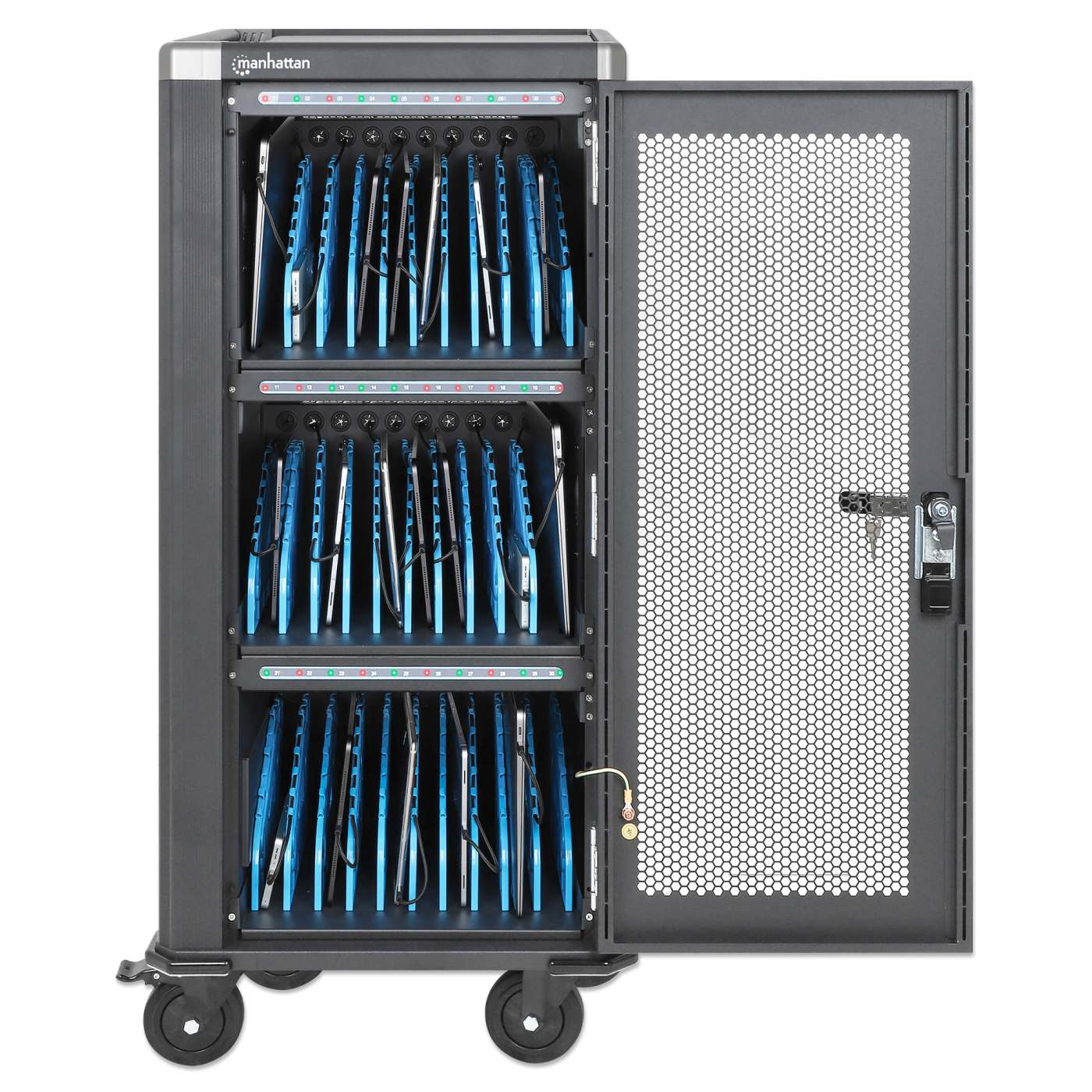 30-Port USB-C Charging Cart - 30W per Port Image 3