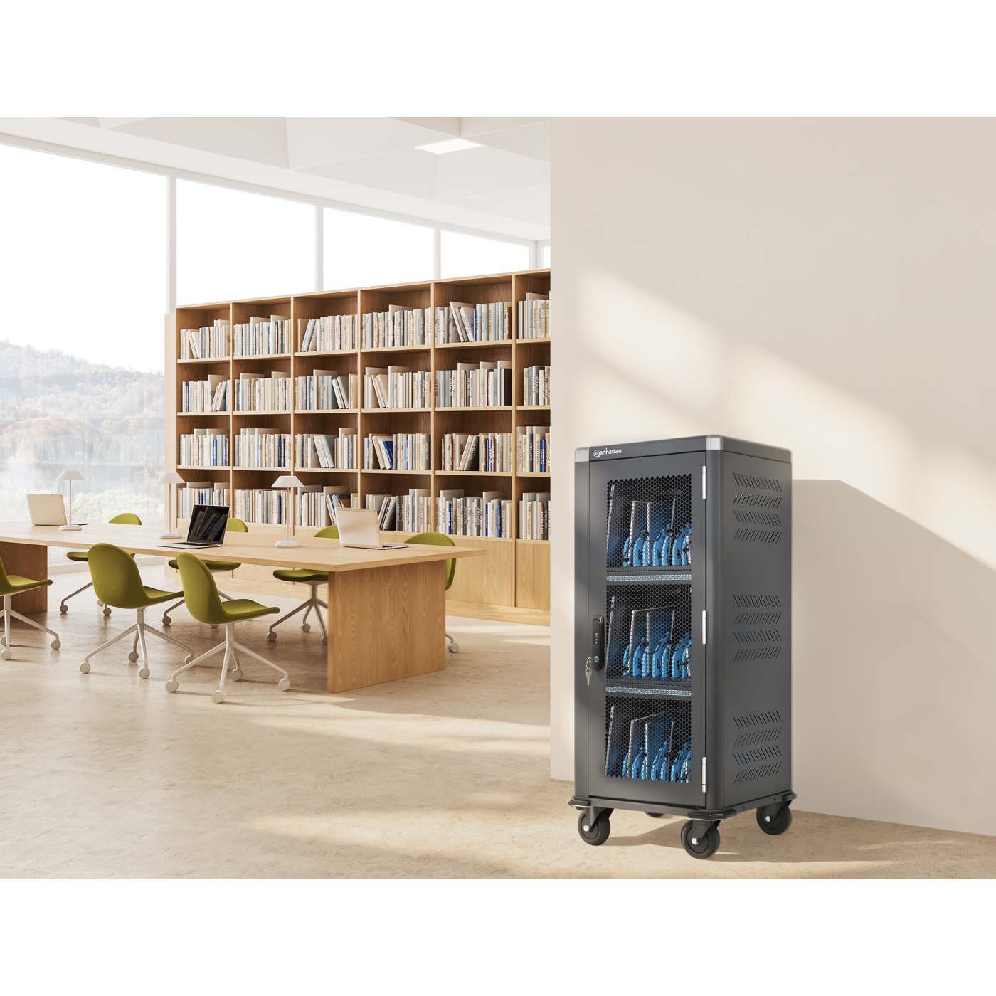30-Port USB-C Charging Cart - 30W per Port Image 5