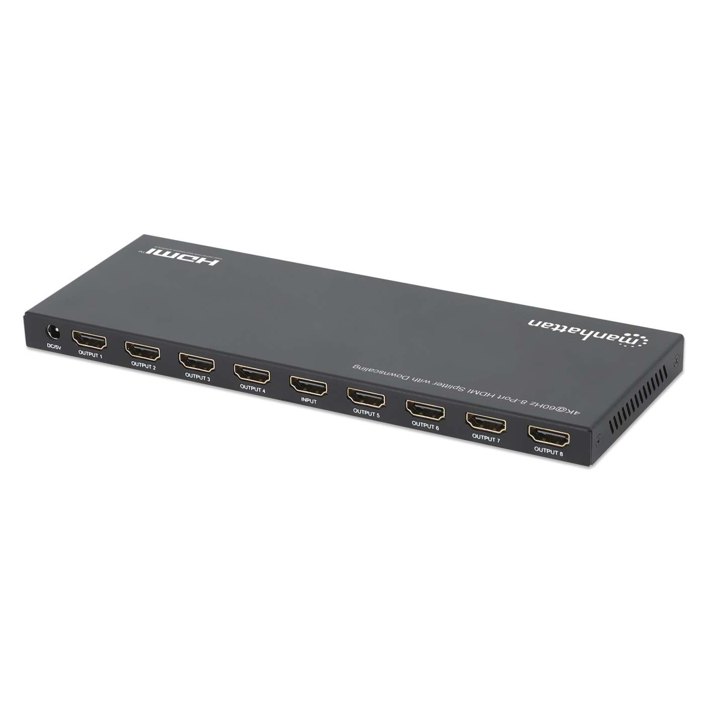 Manhattan 4K@60Hz 8-Port HDMI Splitter with Downscaling (208451