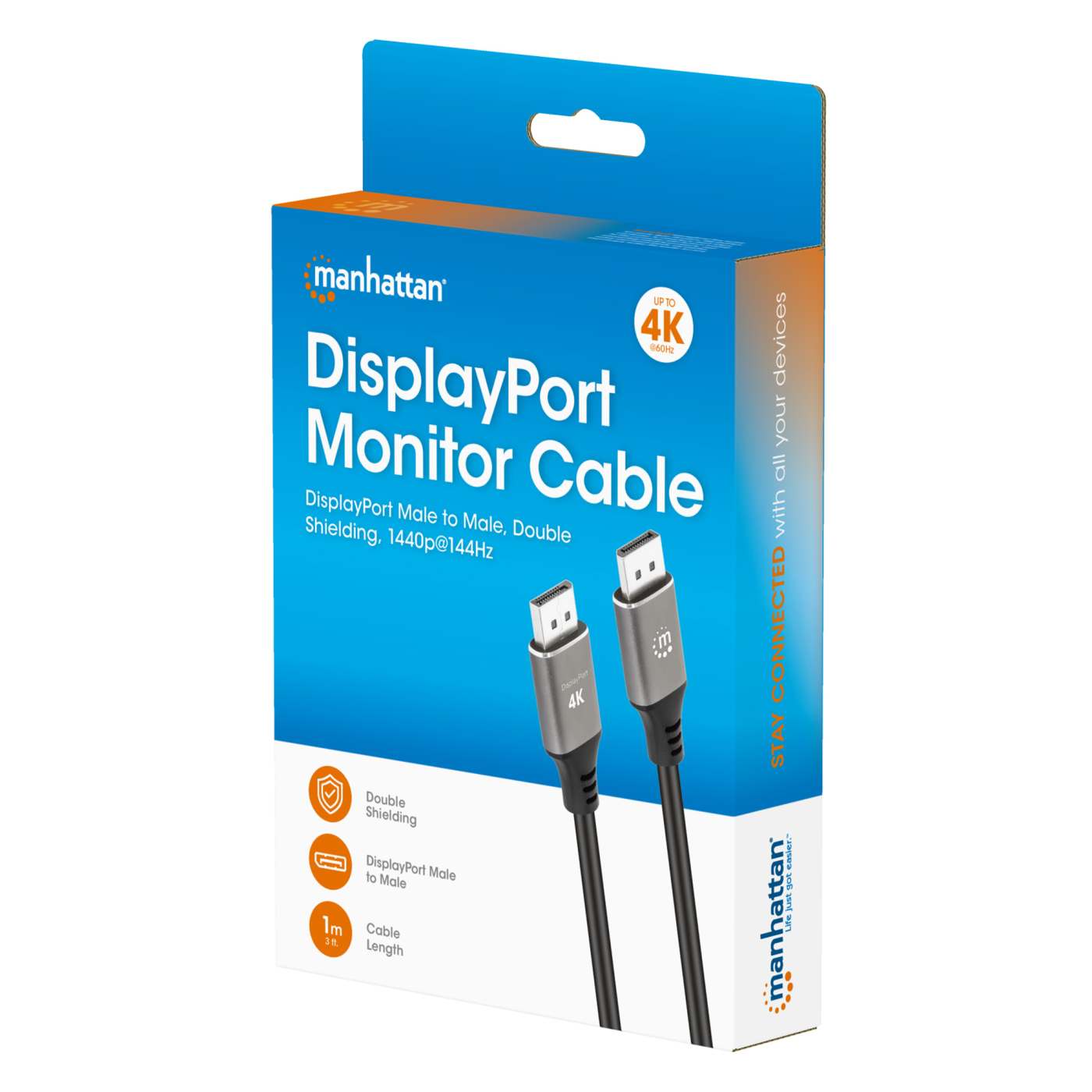 4K@60Hz DisplayPort Monitor Cable, 1 m Packaging Image 2