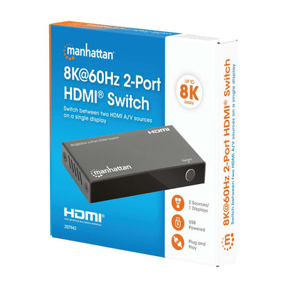 8K@60Hz 2-Port HDMI Switch Packaging Image 2