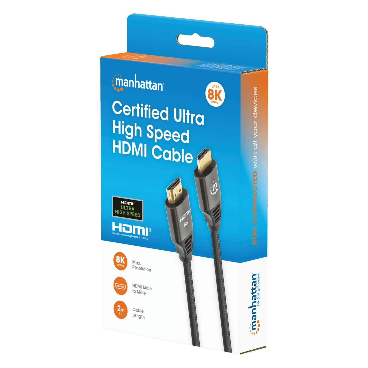 8K@60Hz Certified Ultra High Speed HDMI Cable with Ethernet, 2 m (7 ft.) Packaging Image 2