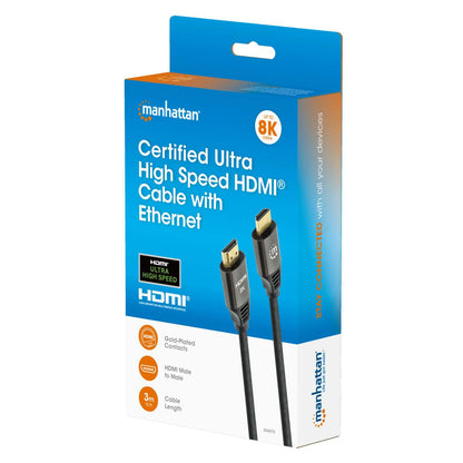 8K@60Hz Certified Ultra High Speed HDMI Cable with Ethernet, 3 m Packaging Image 2