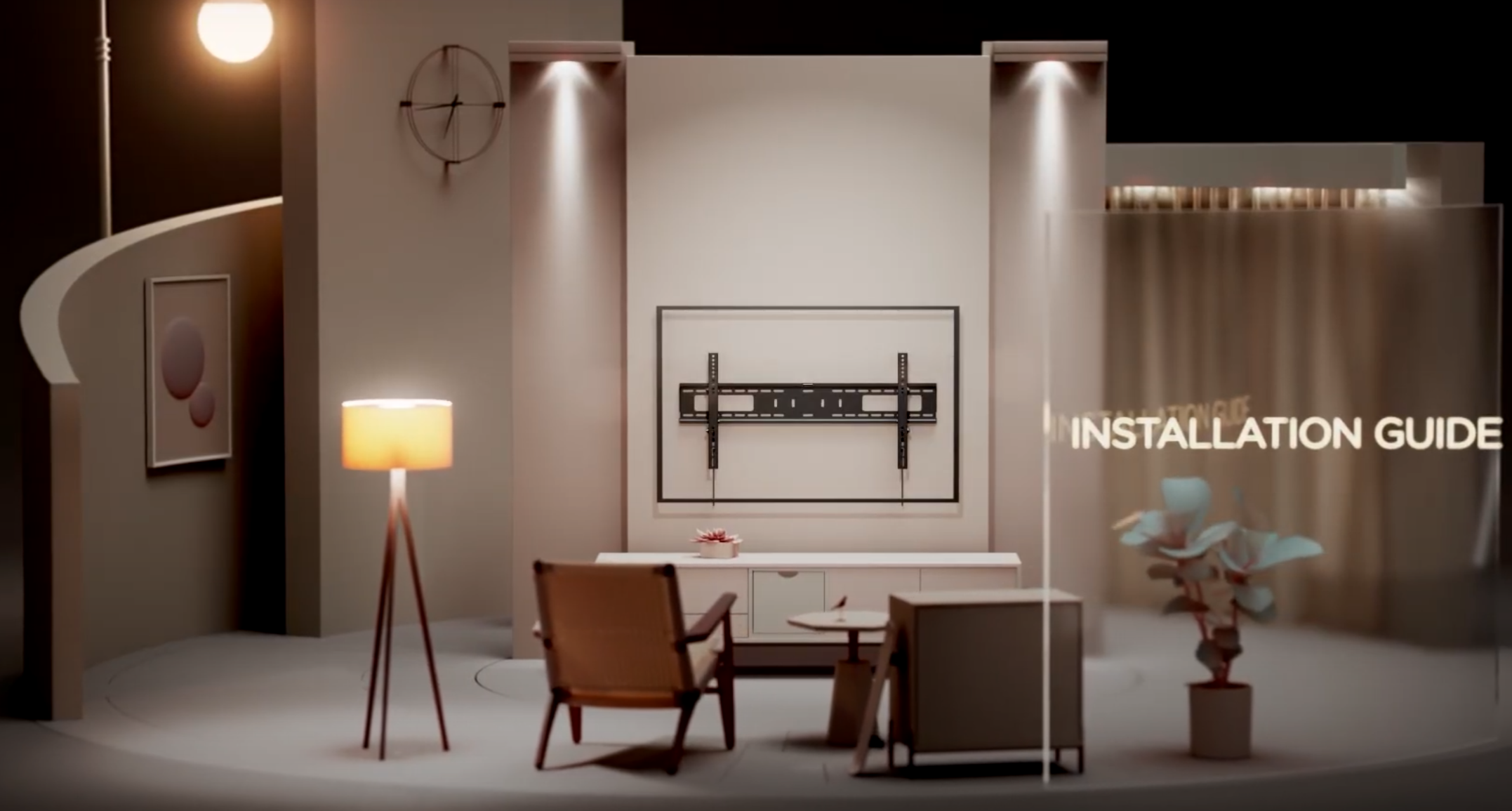 Load video: Installation: Anti-Theft Tilting TV Wall Mount with Extension [461863]