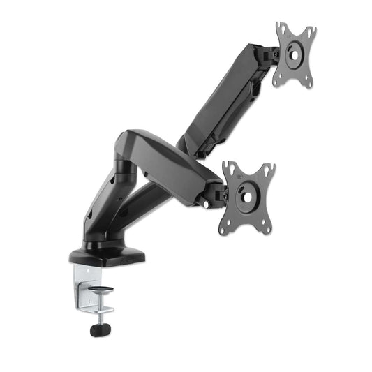 Aluminum Gas Spring Dual Monitor Desk Mount Image 1