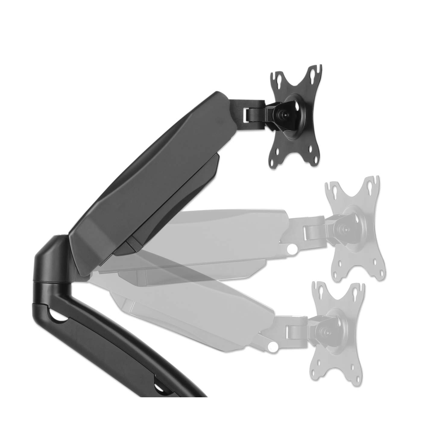 Aluminum Gas Spring Dual Monitor Desk Mount Image 8