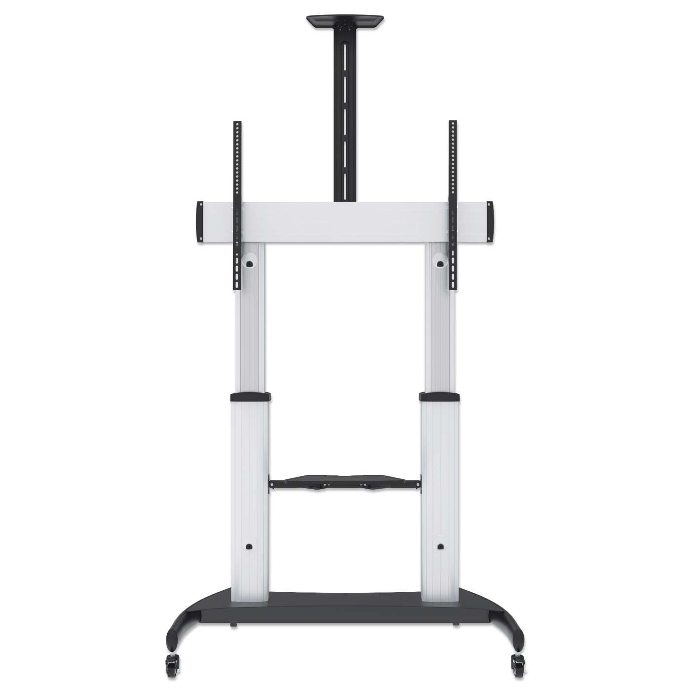 Aluminum Heavy-Duty Height-Adjustable Multimedia TV Cart Image 4