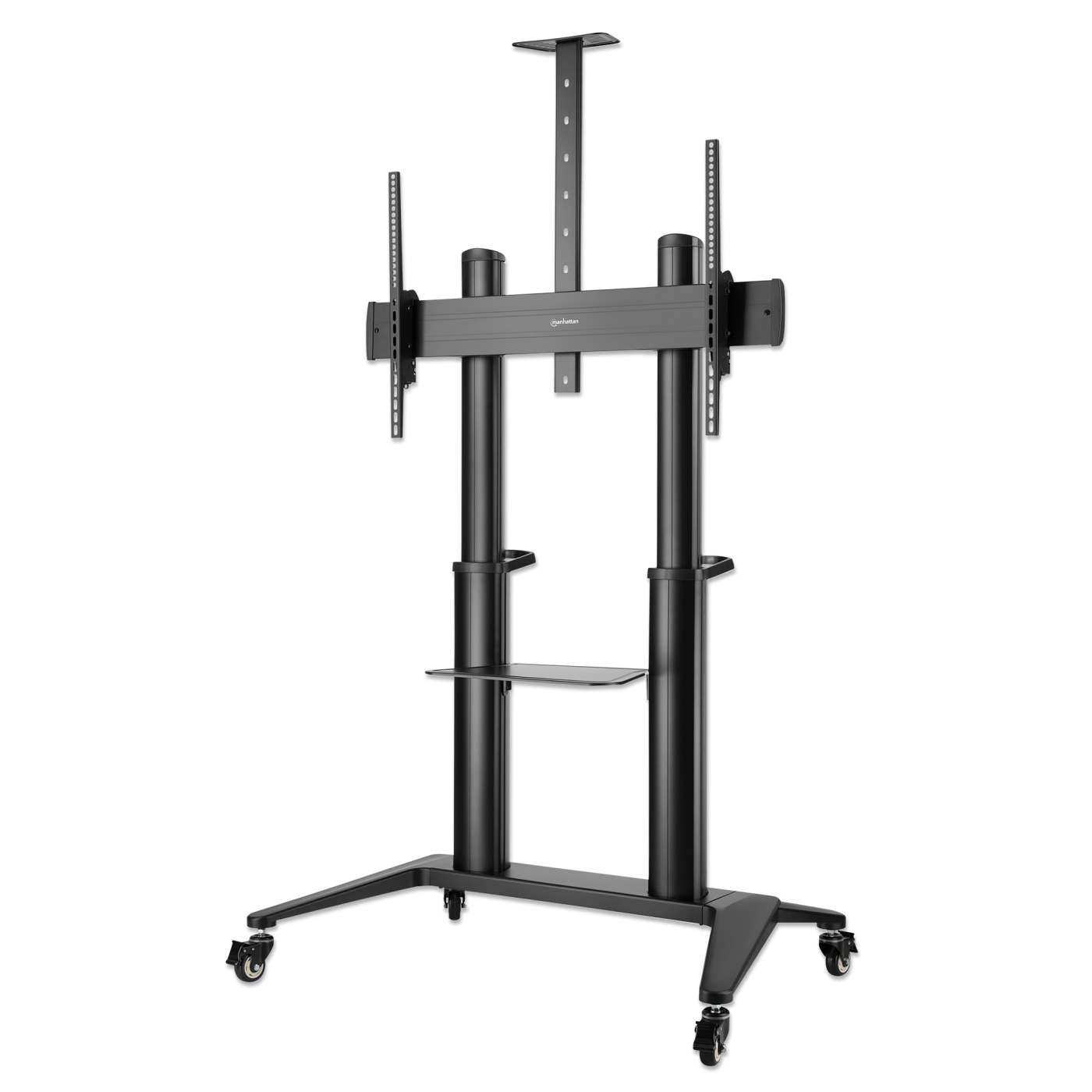 Aluminum Heavy-Duty Large-Screen Height-Adjustable Multimedia TV Cart Image 1