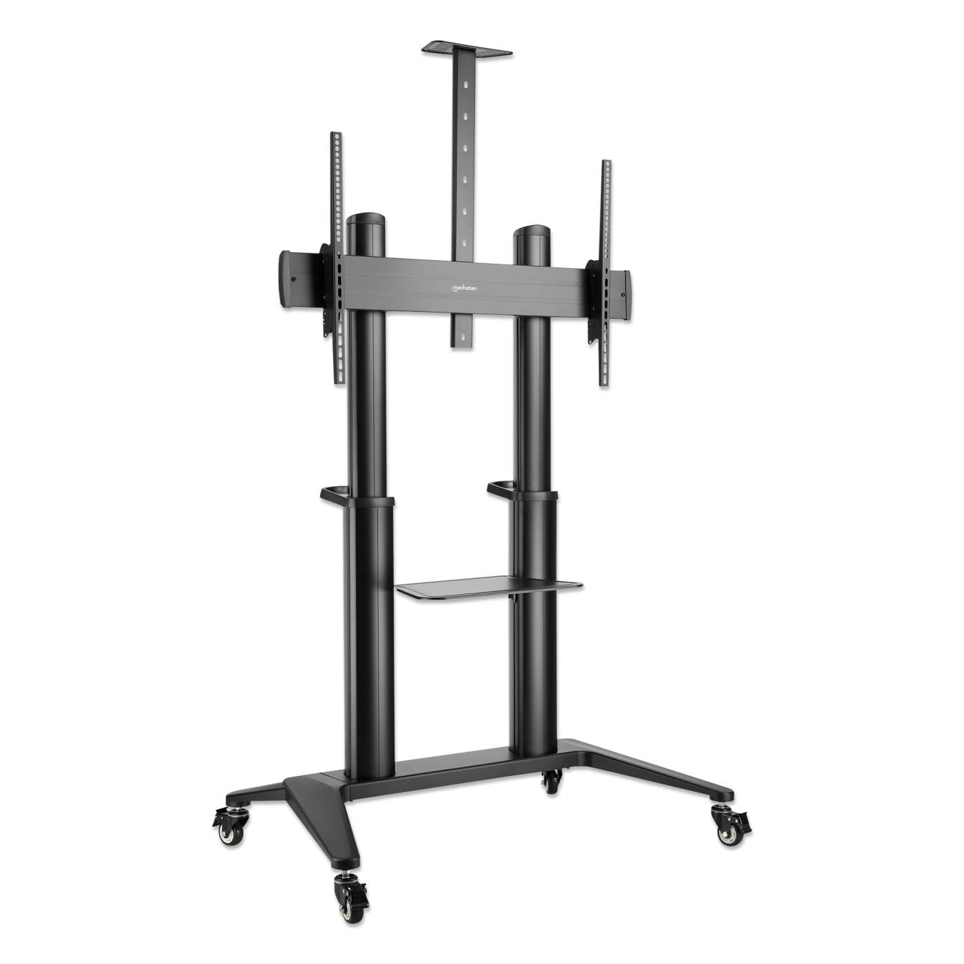 Aluminum Heavy-Duty Large-Screen Height-Adjustable Multimedia TV Cart Image 3