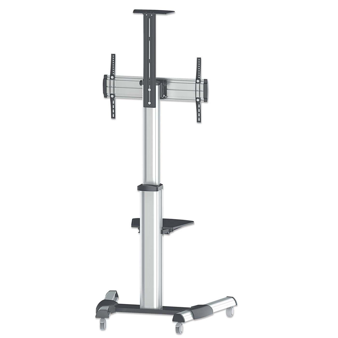 Aluminum Height-Adjustable Multimedia TV Cart Image 4