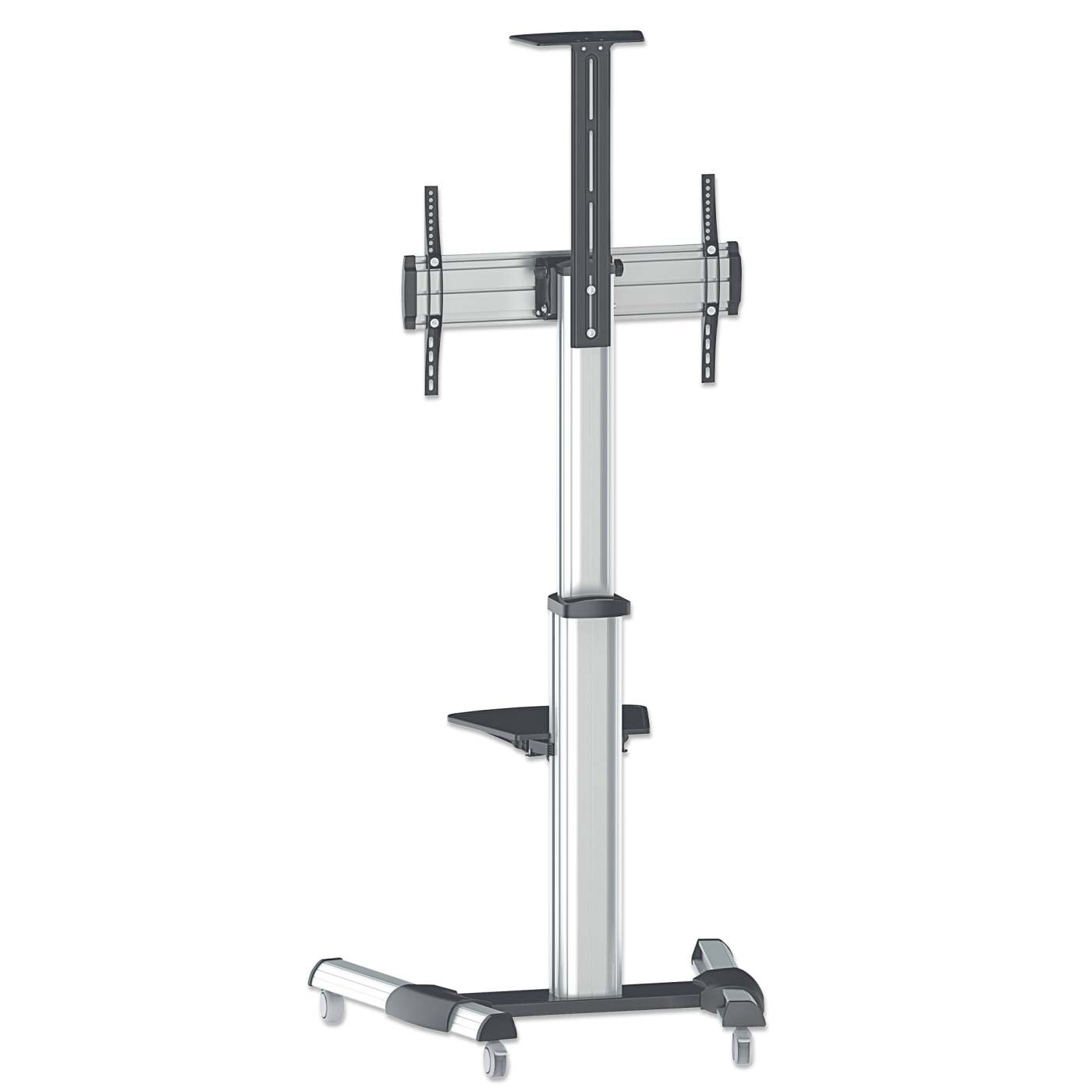 Aluminum Height-Adjustable Multimedia TV Cart Image 5