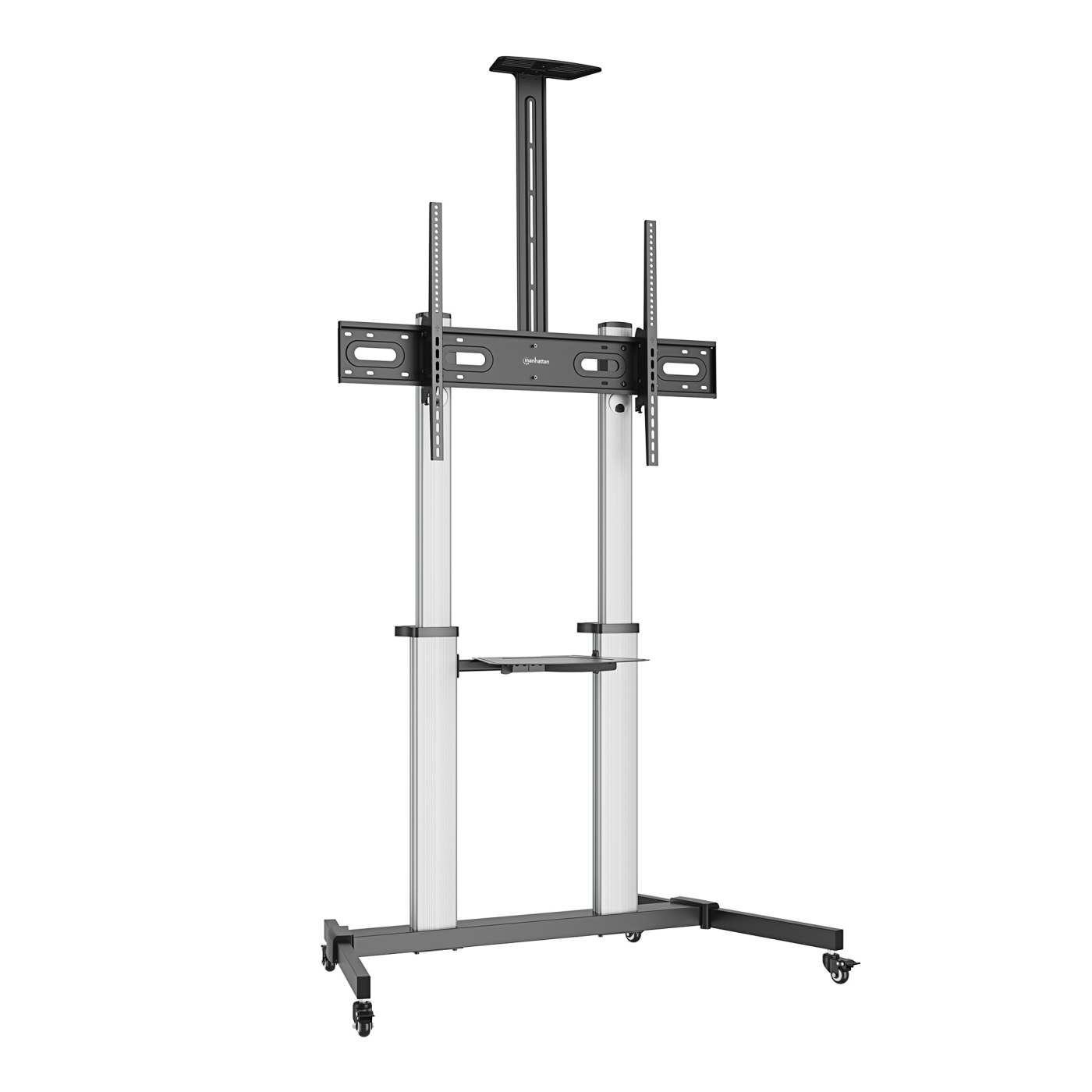 Aluminum Height-Adjustable Multimedia TV Cart Image 4