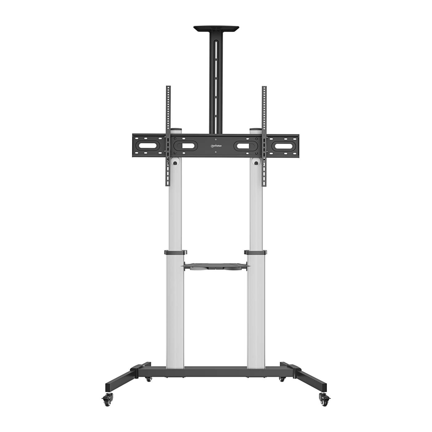 Aluminum Height-Adjustable Multimedia TV Cart Image 5