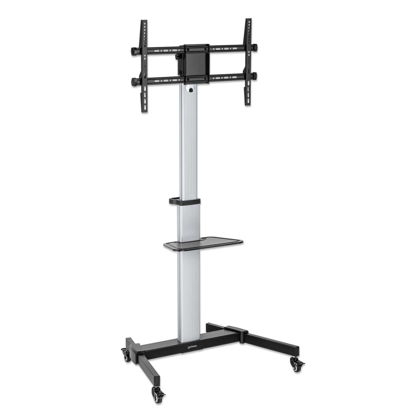 Aluminum Height-Adjustable Multimedia TV Cart, for 37" to 86" Image 3