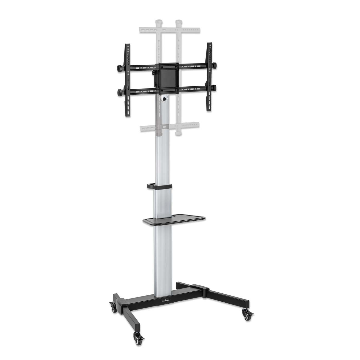 Aluminum Height-Adjustable Multimedia TV Cart, for 37" to 86" Image 7