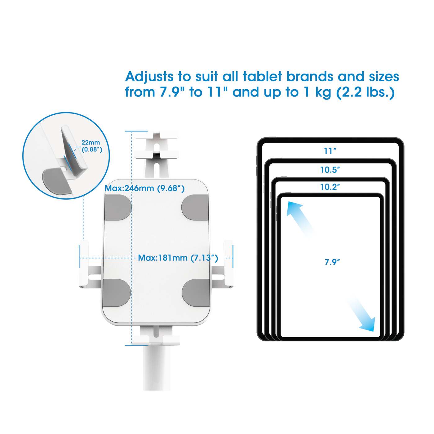 Manhattan Anti-Theft Desktop Kiosk St& for Tablet & iPad