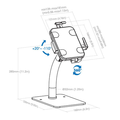 Anti-Theft Desktop Kiosk Stand for Tablet and iPad Image 14