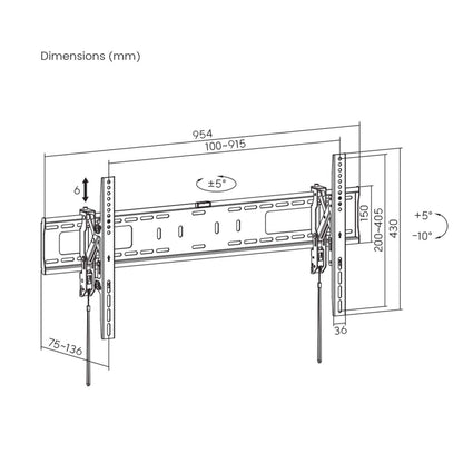 Anti-Theft Tilting TV Wall Mount with Extension Image 14