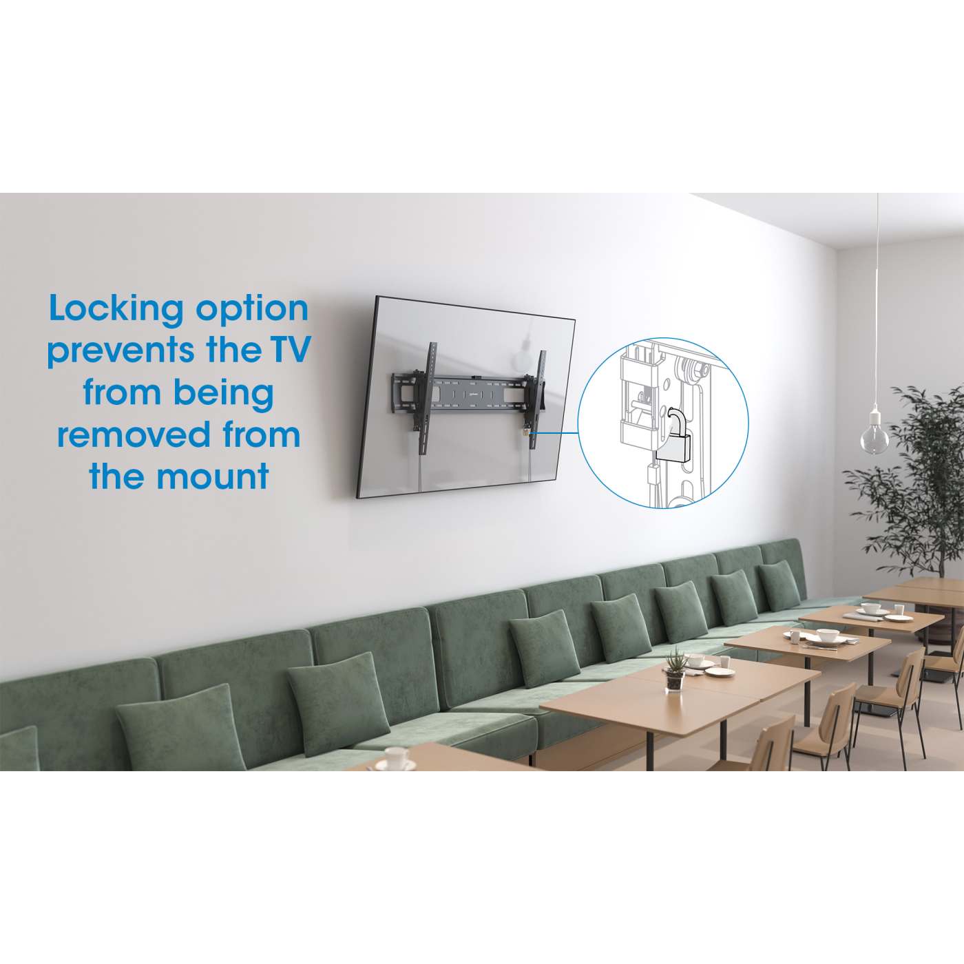 Anti-Theft Tilting TV Wall Mount with Extension Image 15