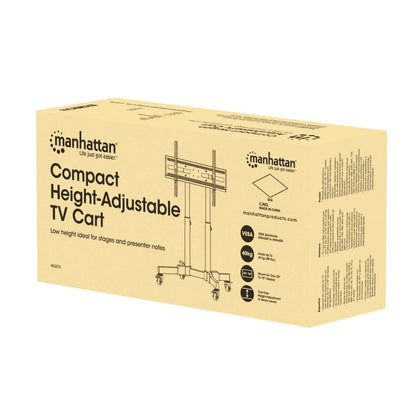 Compact Height-Adjustable TV Cart, for 23" to 70" Displays Packaging Image 2