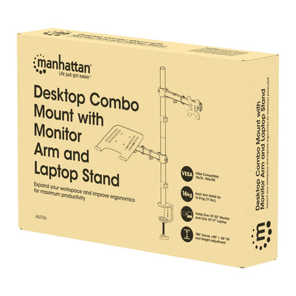 Desktop Combo Mount with Monitor Arm and Laptop Stand Packaging Image 2