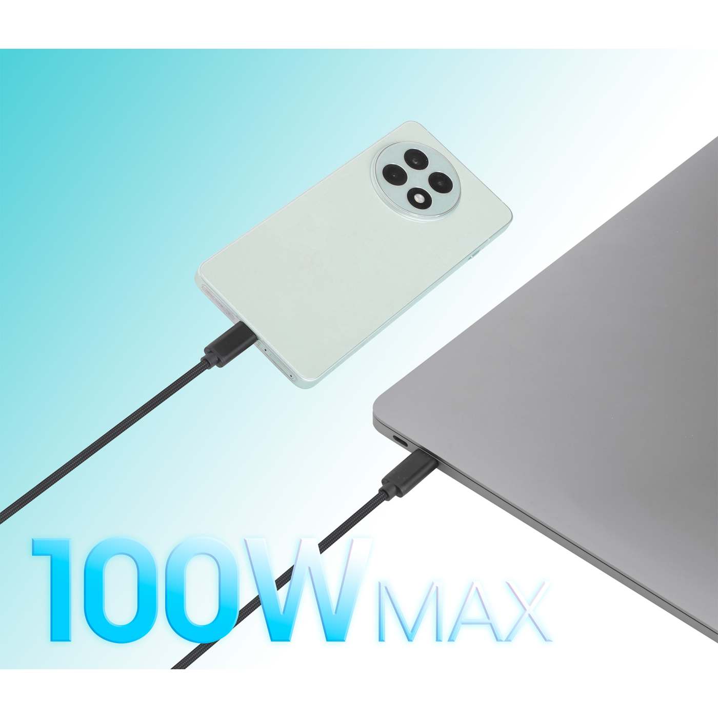 Dual USB-C Charging Cable 100 W, 2 m (7 ft.) Image 7