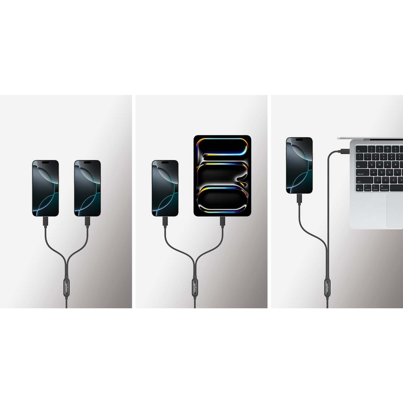 Dual USB-C Charging Cable 100 W, 2 m (7 ft.) Image 8