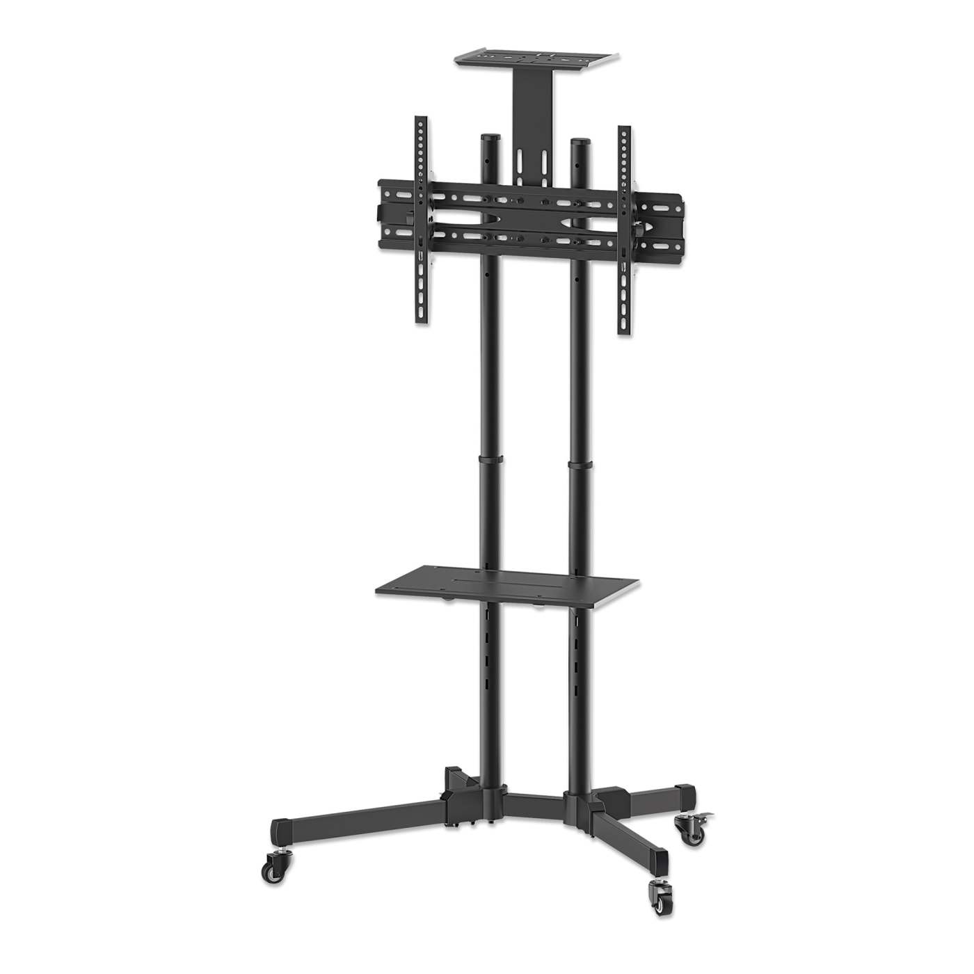 Economy Height-Adjustable Multimedia TV Cart Image 1