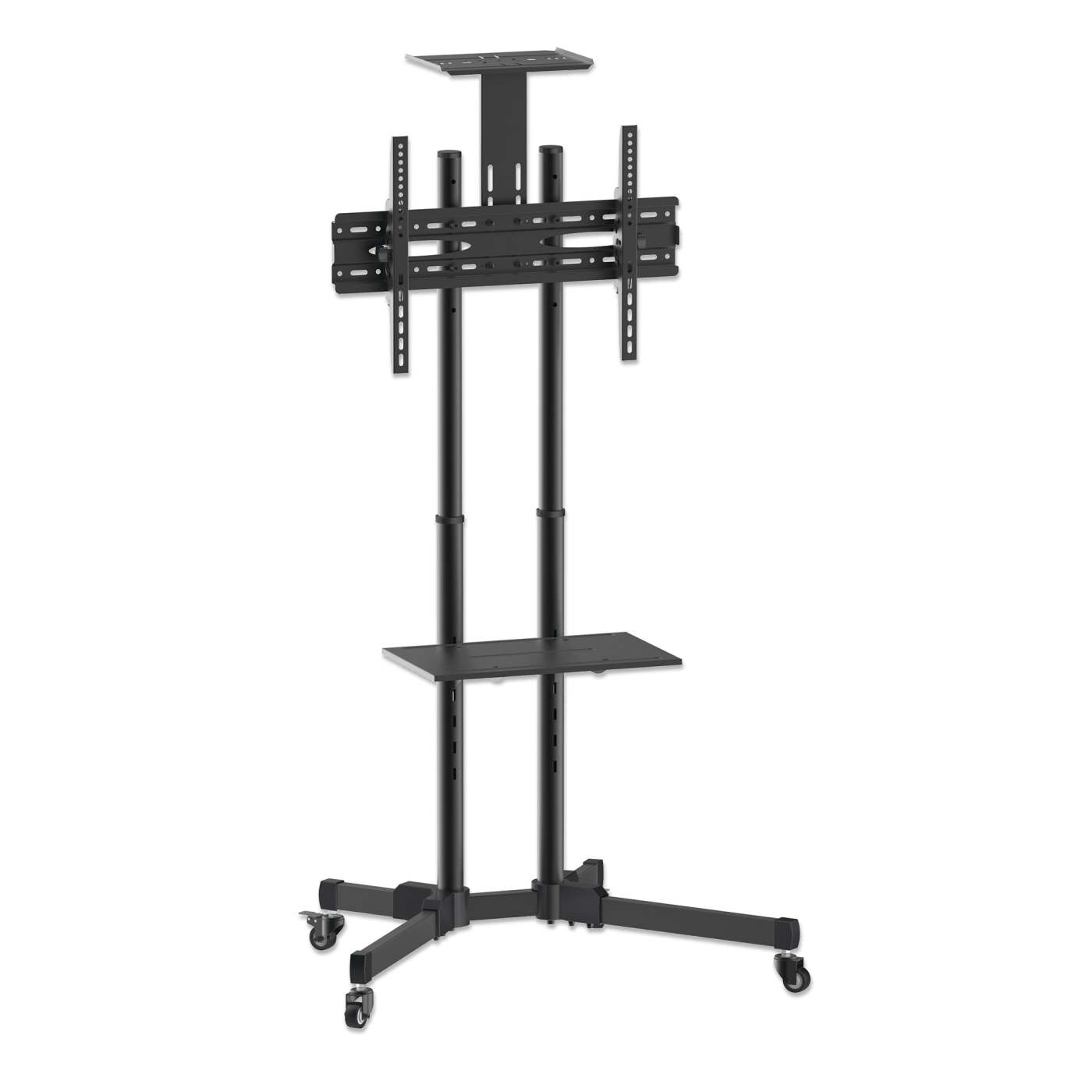 Economy Height-Adjustable Multimedia TV Cart Image 3