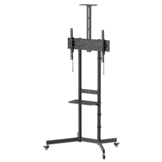 Economy Height-Adjustable Multimedia TV Cart, for 37" to 70" Displays Image 1