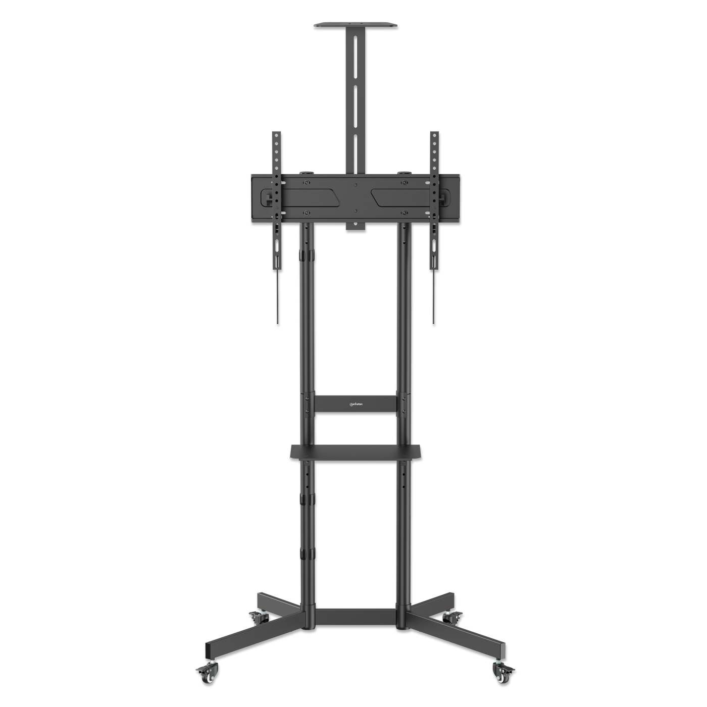 Economy Height-Adjustable Multimedia TV Cart, for 37" to 70" Displays Image 3