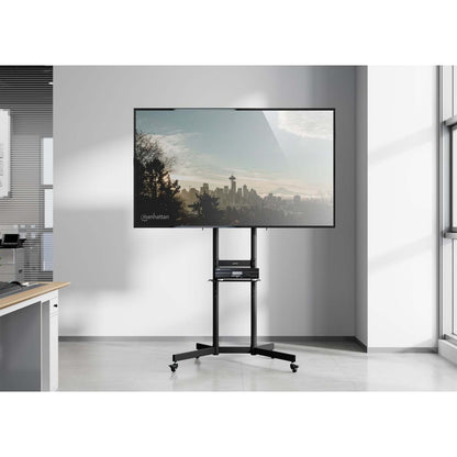 Economy Height-Adjustable Multimedia TV Cart, for 37" to 70" Displays Image 6