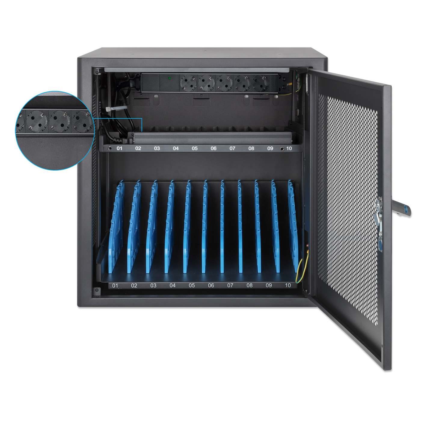EU 10-Bay AC Desktop Charging Cabinet Image 8