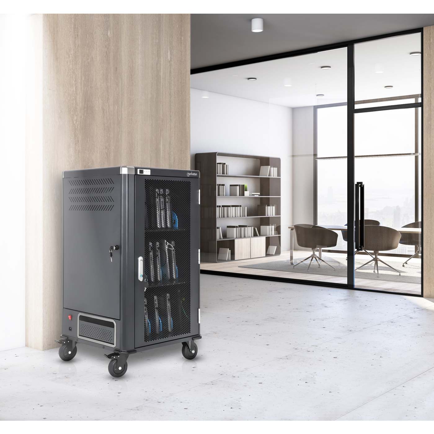 EU 30-Bay AC Charging Cart Image 5