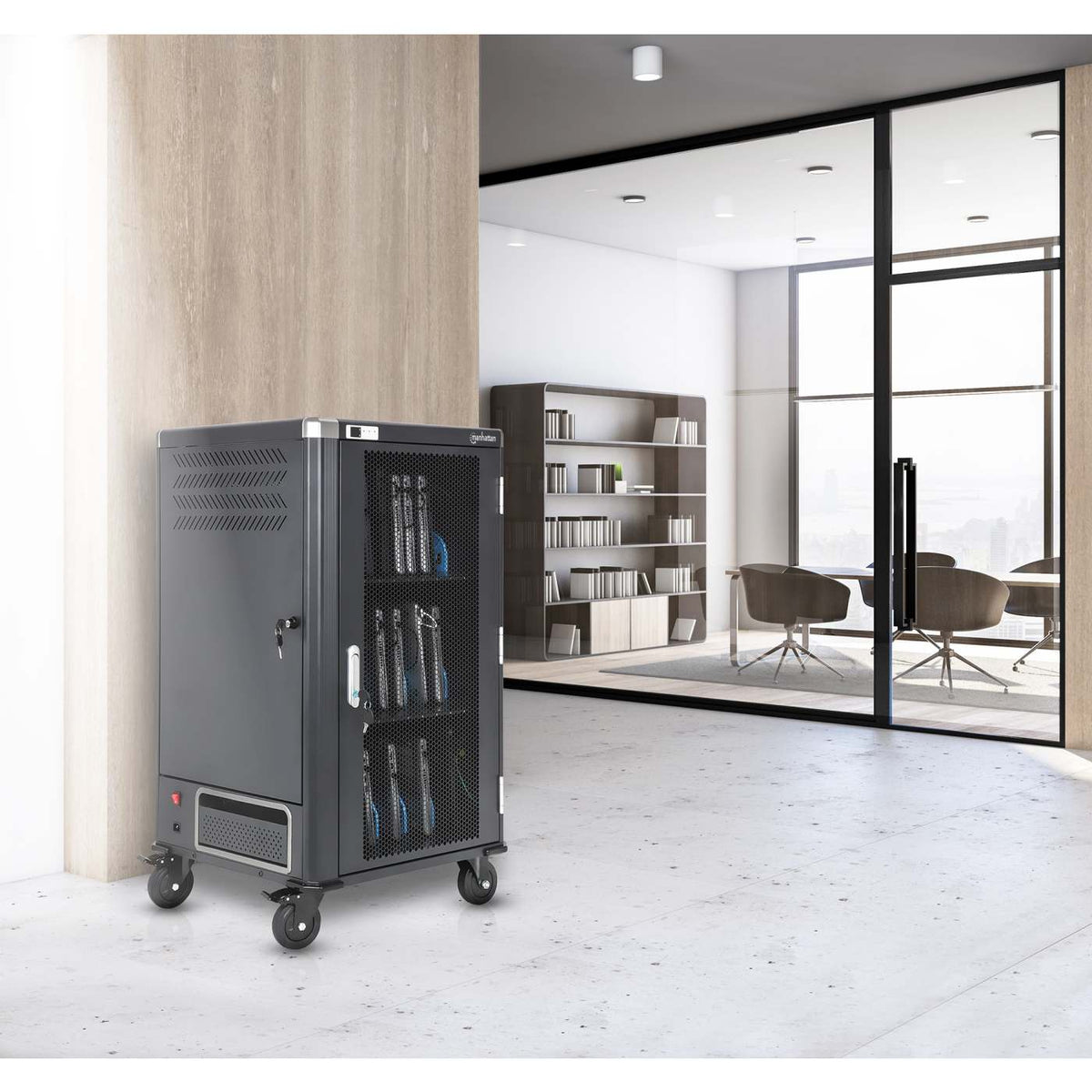 EU 30-Bay AC Charging Cart Image 6