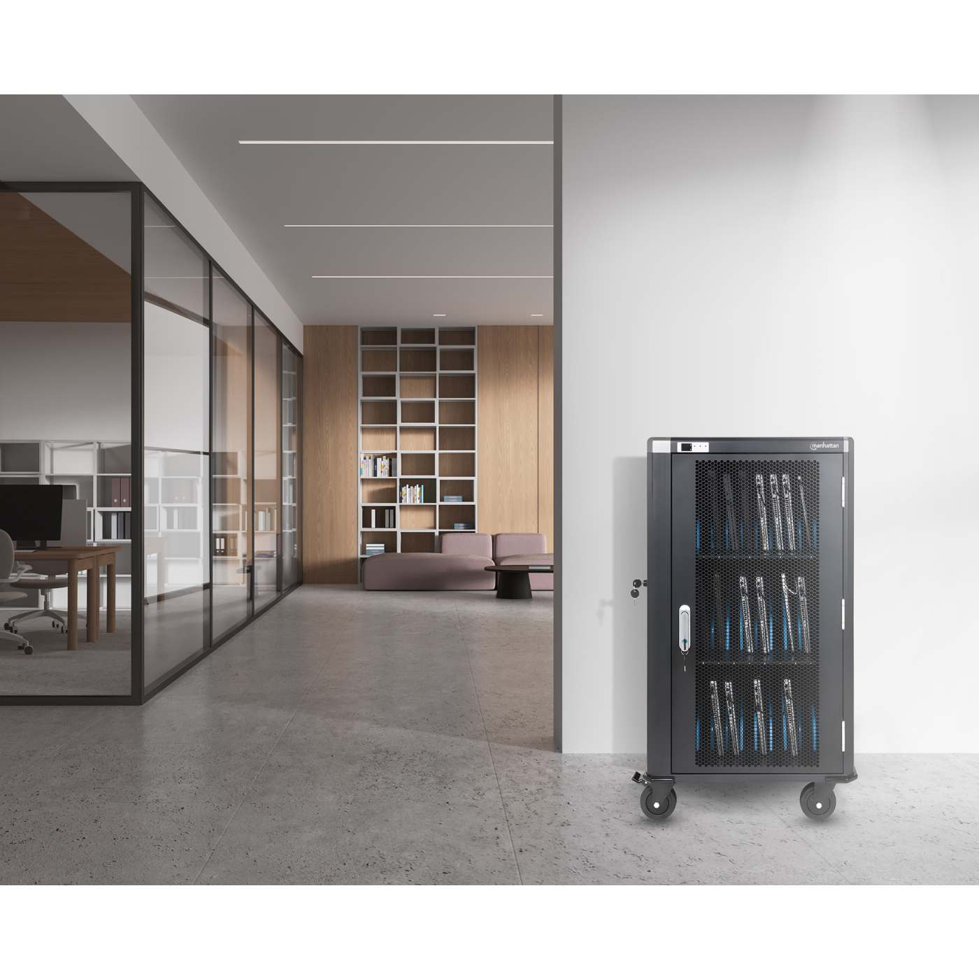 EU 30-Bay AC Charging Cart Image 7